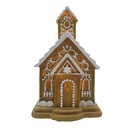 Decorazione Casa con LED Marrone Bianco 9x9x14 cm