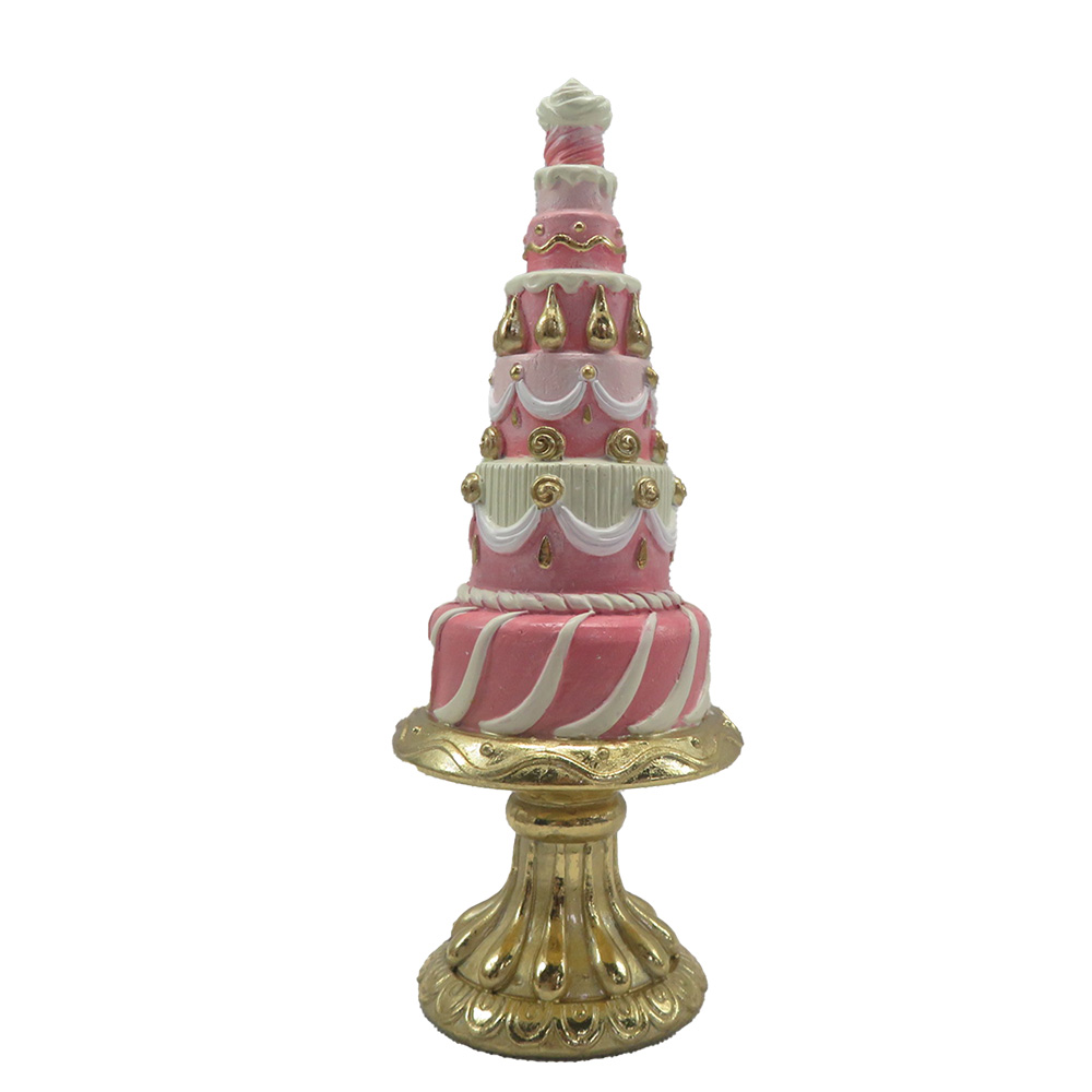 [6PR4220] Decoration cake Pink Ø 8x21 cm