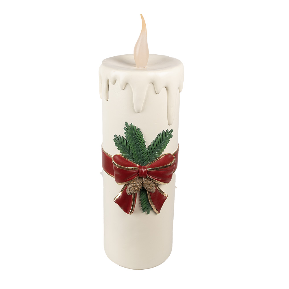 [6PR4237] Decoratie kaars met LED 18x20x56 cm / 3xAA