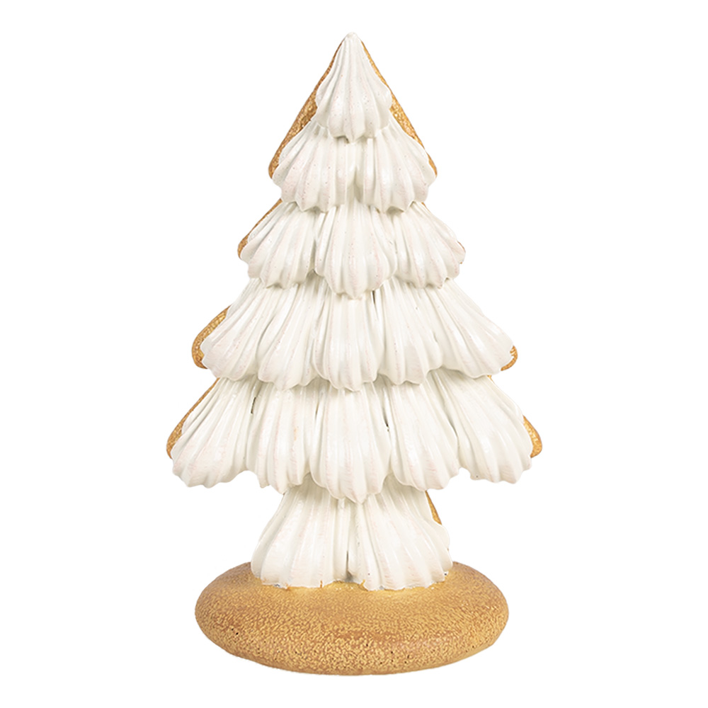 [6PR4242] Weihnachtsdeko Weihnachtsbaum Beige Braun 13x10x21 cm