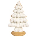 Statue Natalizie Albero di natale Beige Marrone 17x11x26 cm