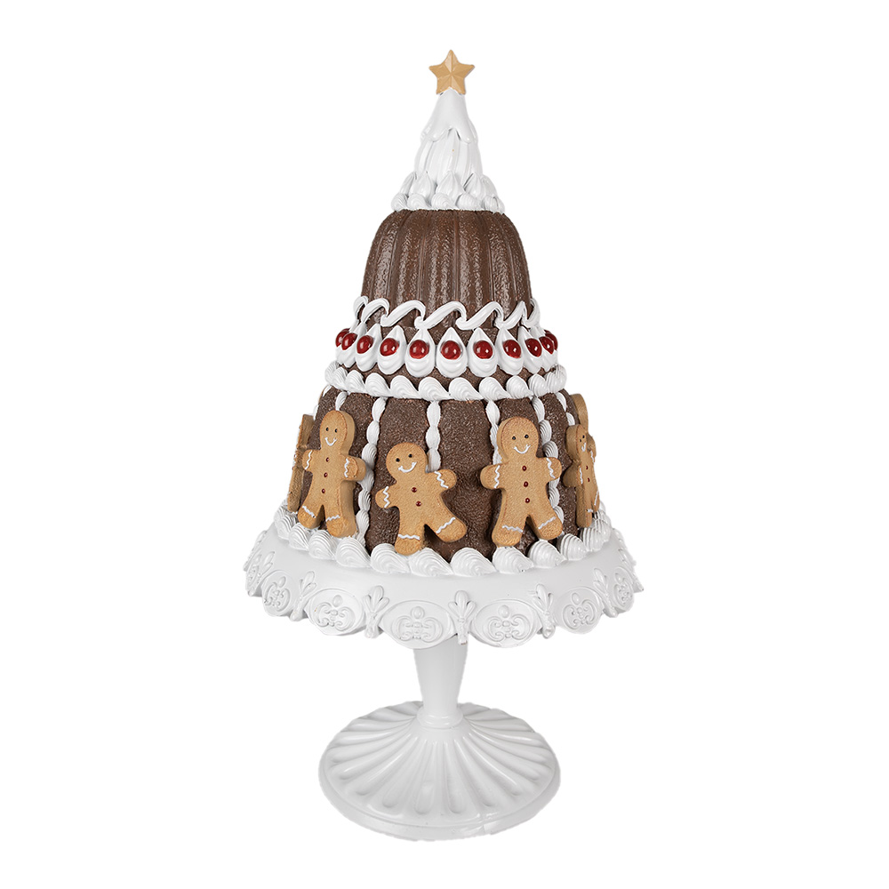 [6PR4247] Decoration cake Brown White Ø 29x52 cm