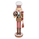 Décoration de Noël casse Noisette Marron Rouge 13x12x46 cm
