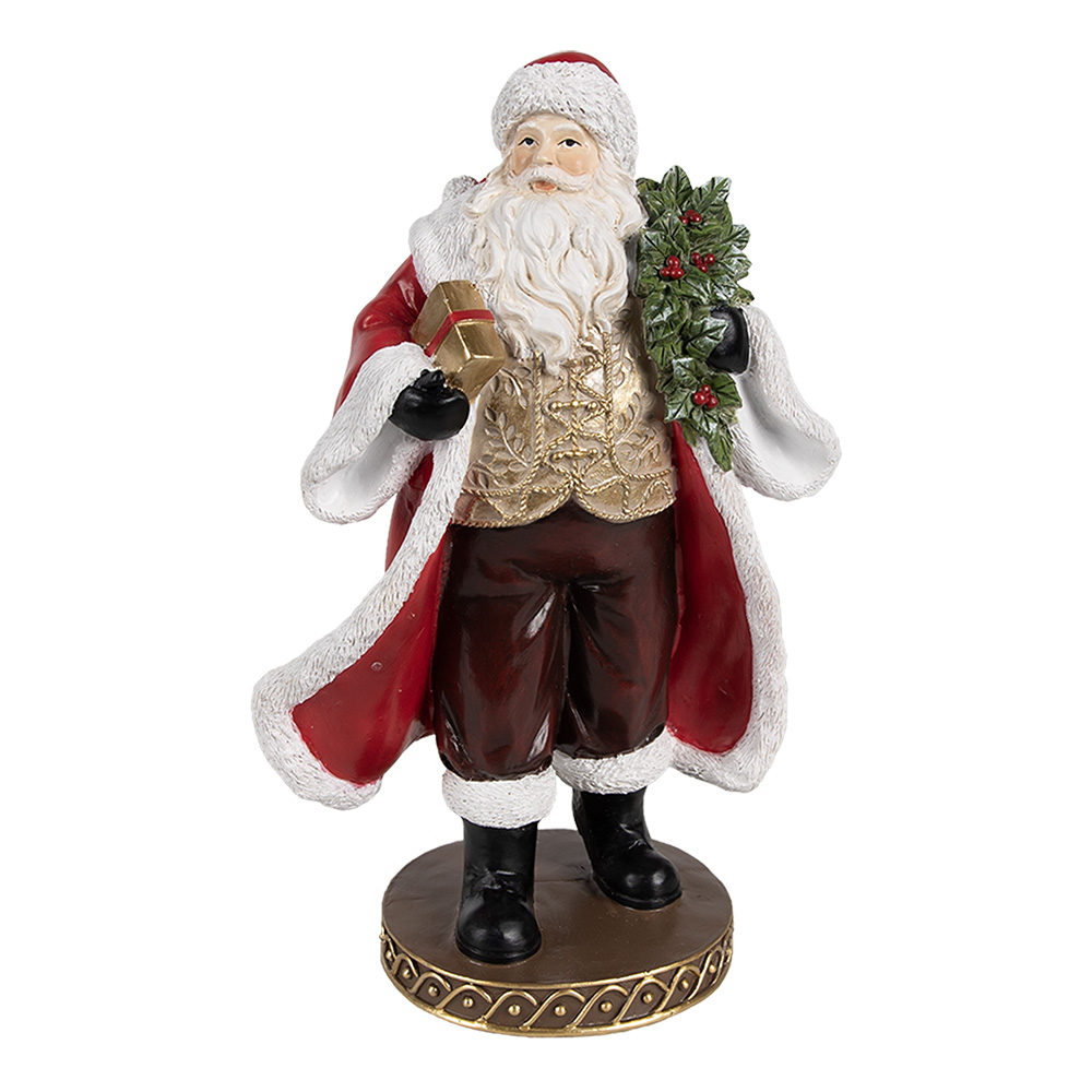 [6PR4278] Decoration Weihnachtsmann Rot Braun 13x10x23 cm