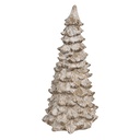 Arbre de Decoration Blanc Beige 9x9x18 cm