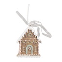 Decoration pendant house Brown White 6x1x8 cm
