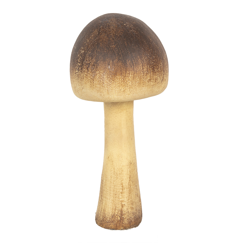 [6PR4328] Decoration Mushroom Brown beige Ø 7x16 cm
