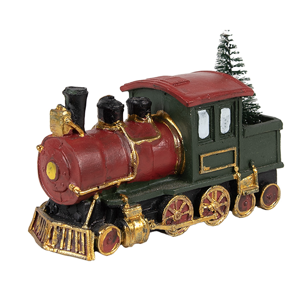 [6PR4335] Weihnachtsdeko Lokomotive Rot 11x5x7 cm