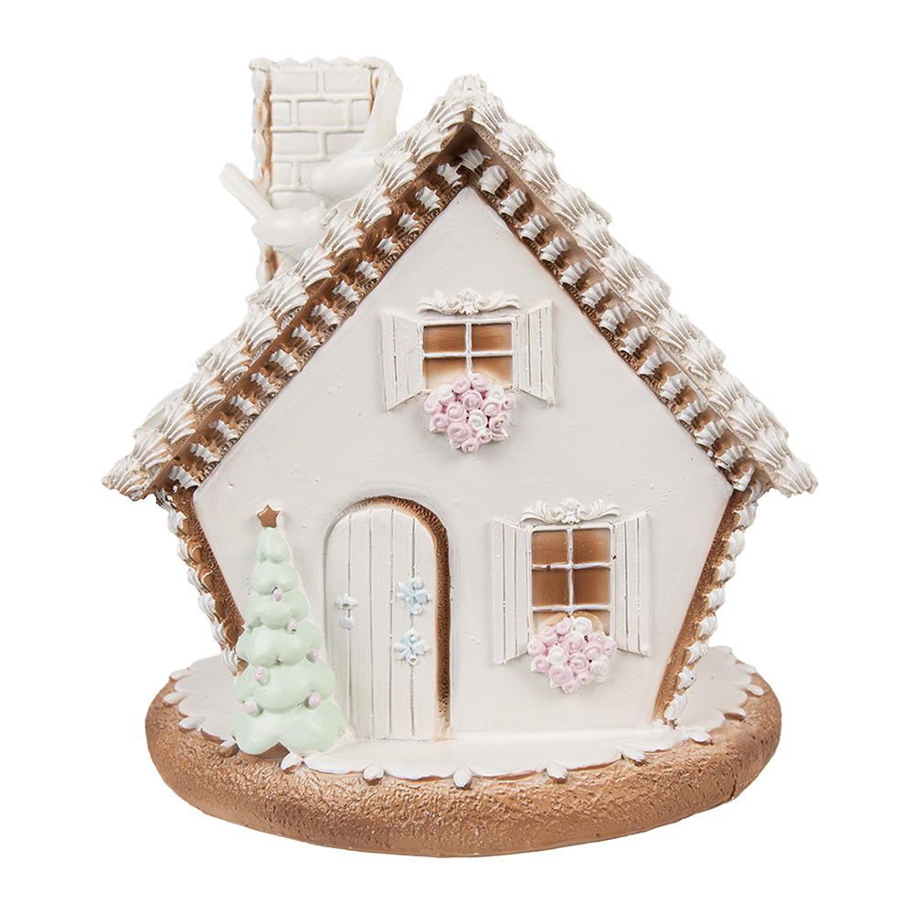 [6PR4349] Decoration house with LED White 17x16x17 cm / 3xAAA