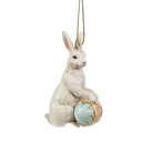 Decorative Hanger Rabbit Beige Blue 6x3x9 cm