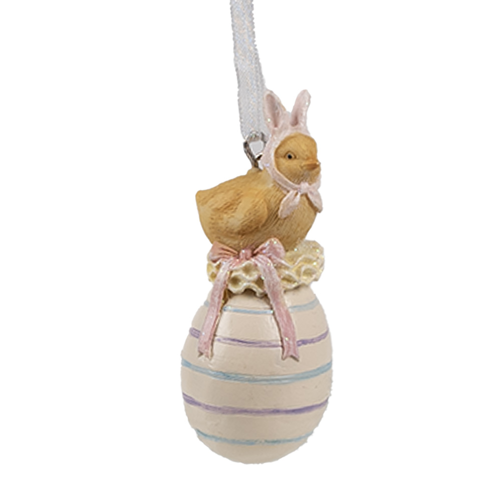 Decoratie hanger kuiken 3x3x7 cm