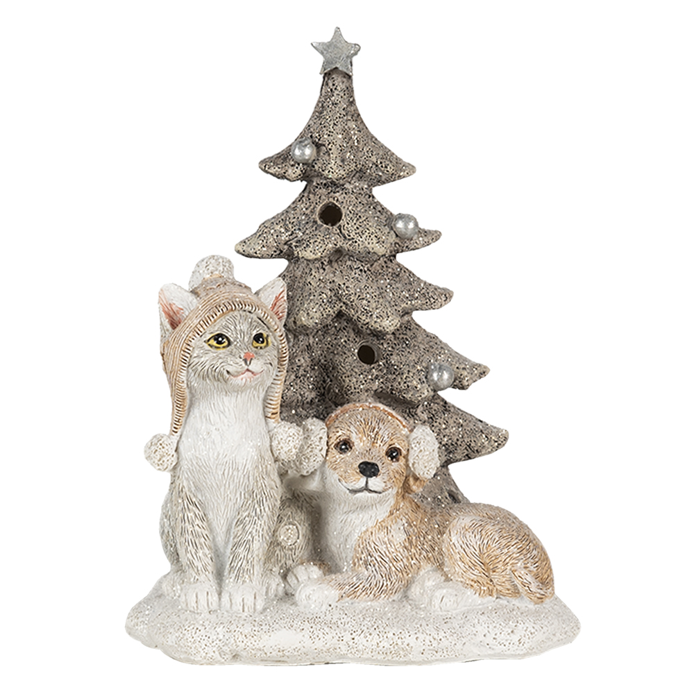 [6PR4628] Decoratie hond en kat LED 11x9x15 cm