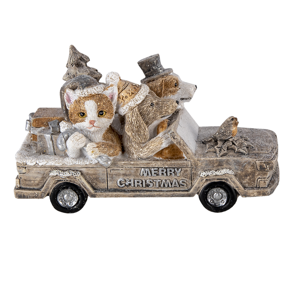 Decoratie dieren in auto 15x7x9 cm