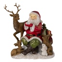 Kerstman met dieren 18x13x19 cm