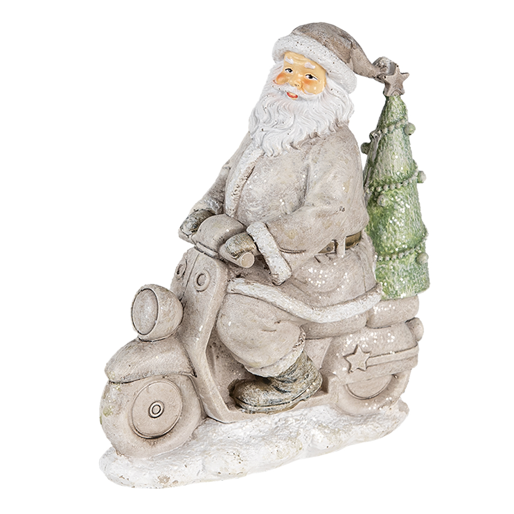 [6PR4725] Kerstman op scooter 12x6x14 cm