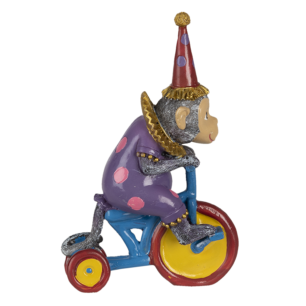 [6PR4731] Decoratie aap op driewieler 9x4x14 cm