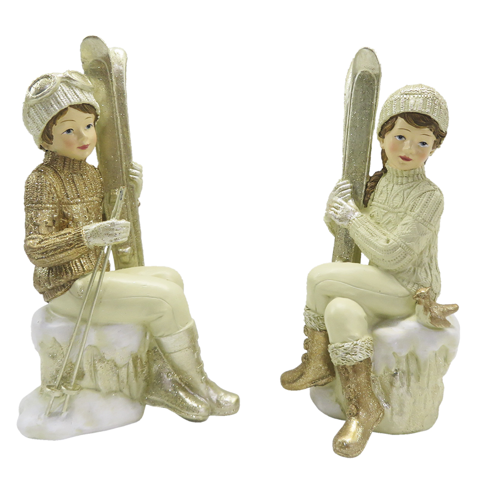 [6PR4798] Decoratie kinderen (set van 2) 10x7x18 cm