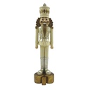Weihnachtsdeko Standbild Nussknacker Beige 6x6x24 cm