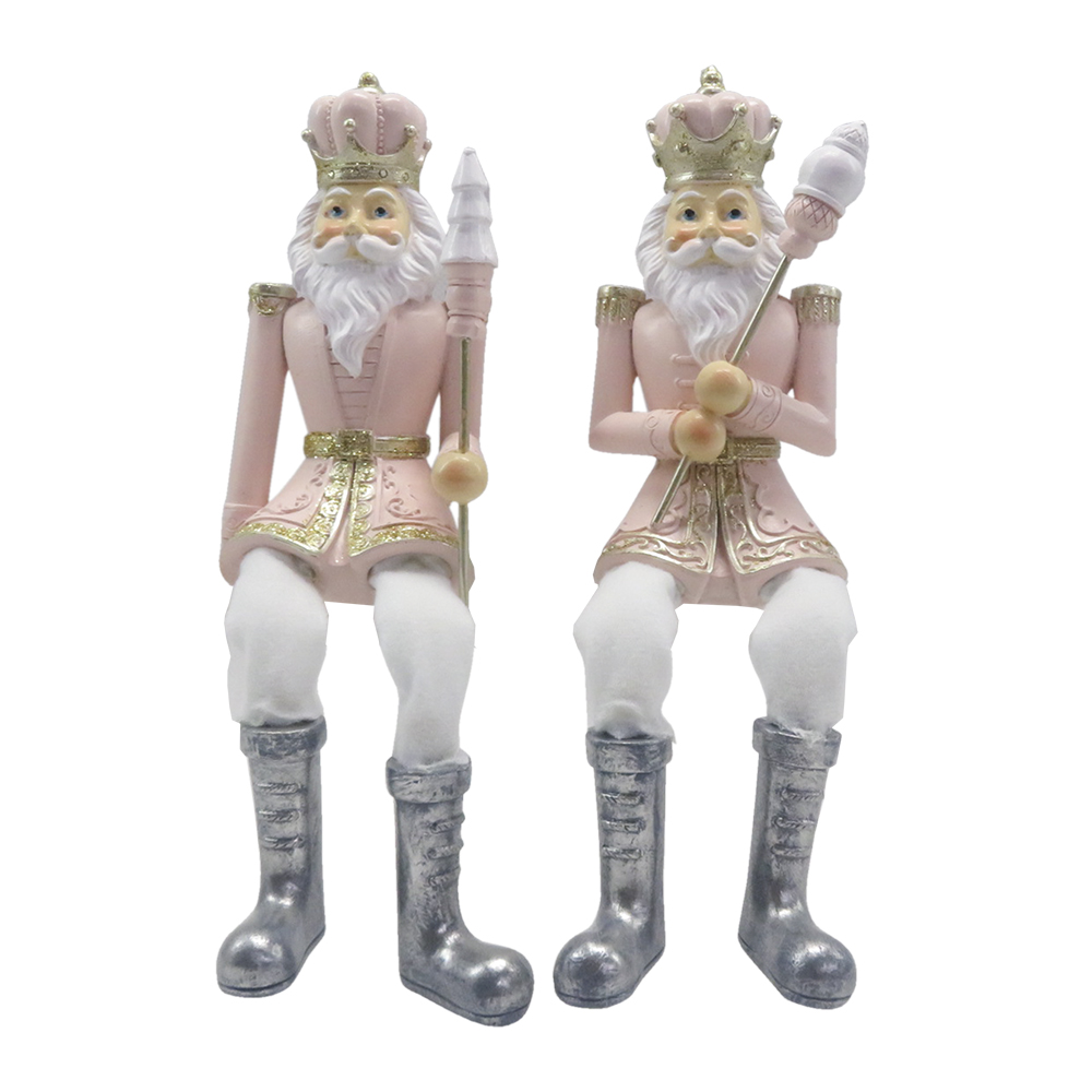 [6PR4845] Decoratie notenkraker (set van 2) 6x6x12/21 cm