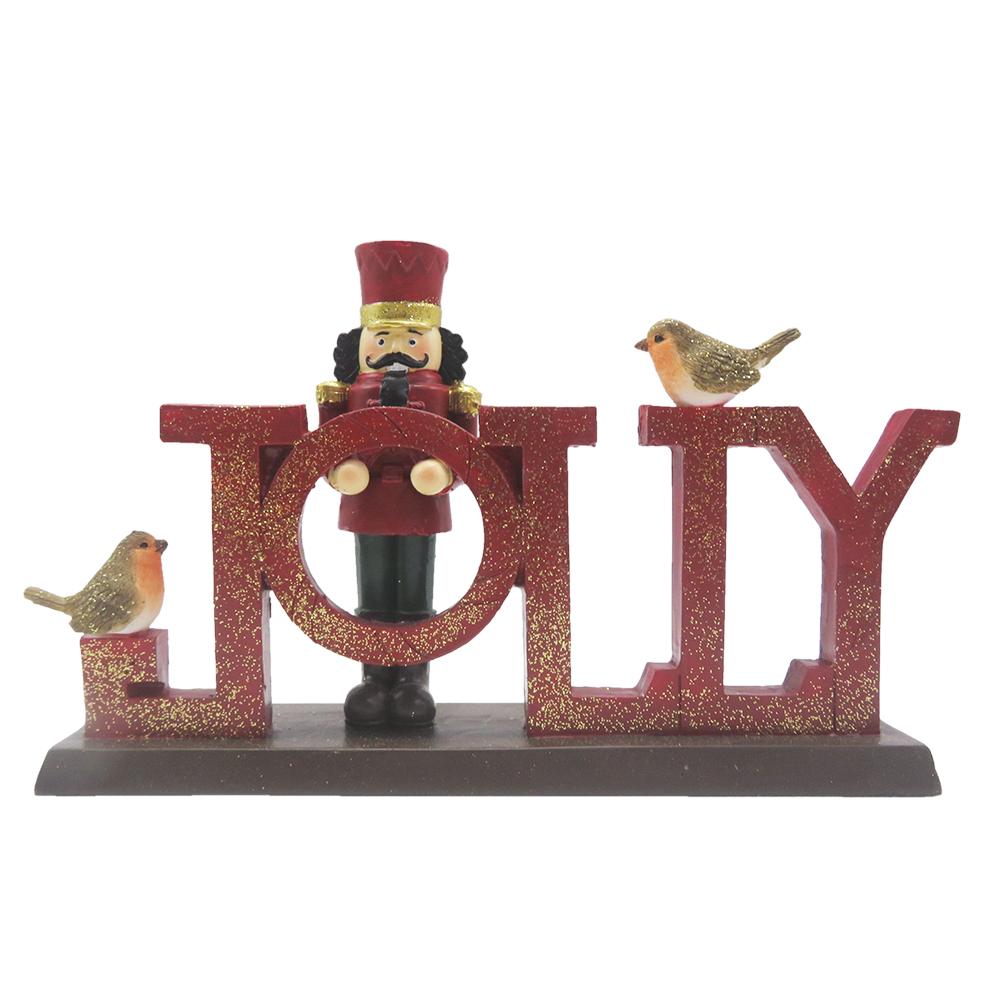 [6PR4847] Christmas Decoration Statue Red 18x4x11 cm