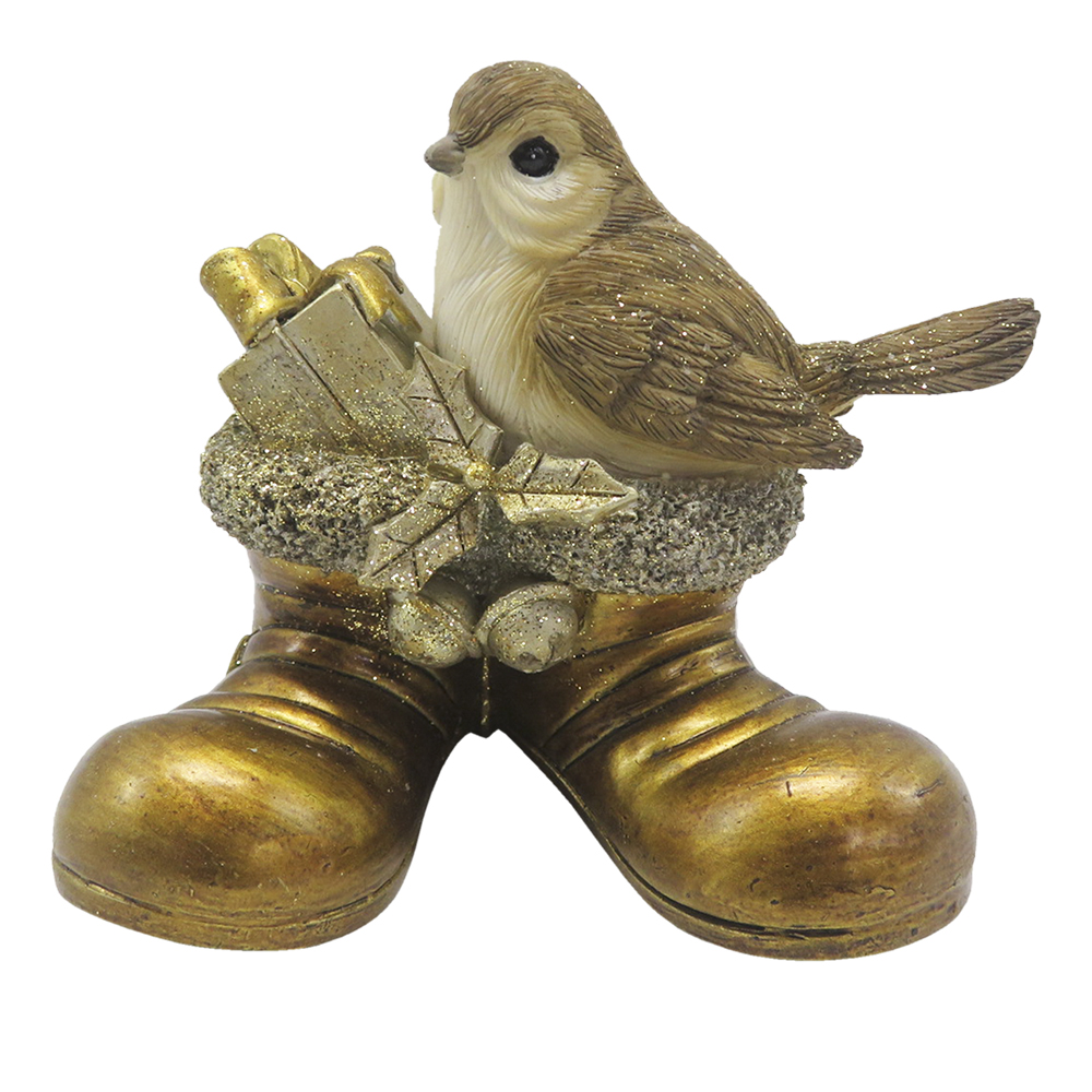 [6PR4865] Decoratie vogel 10x7x9 cm
