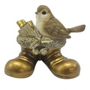 Decoratie vogel 10x7x9 cm