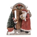 Christmas Decoration Statue Santa Claus Red, Brown 18x8x22 cm