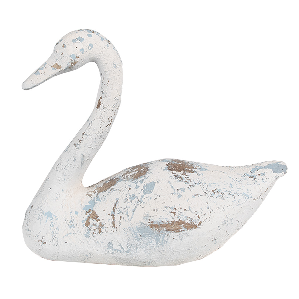 [6PR5056] Decoratie zwaan 33x16x28 cm
