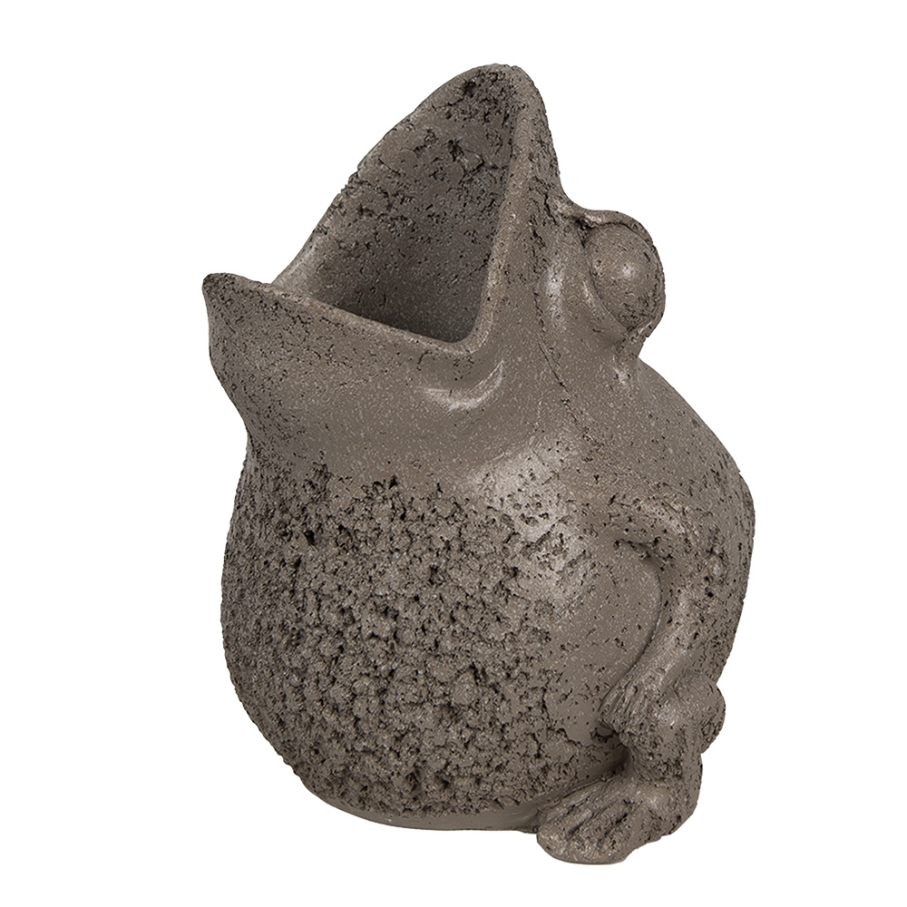 [6PR5059] Decoratie bloempot kikker 19x18x23 cm
