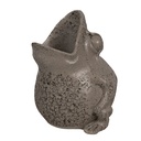 Vaso Porta Pianta Ranocchio Grigio 19x18x23 cm