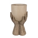 Vaso Porta Pianta Beige 22x19x37 cm