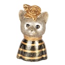 Image de décoration Chat Couleur or Marron 11x9x18 cm