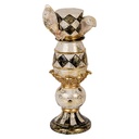 Decoration Statue Rabbit Beige Black 12x10x28 cm