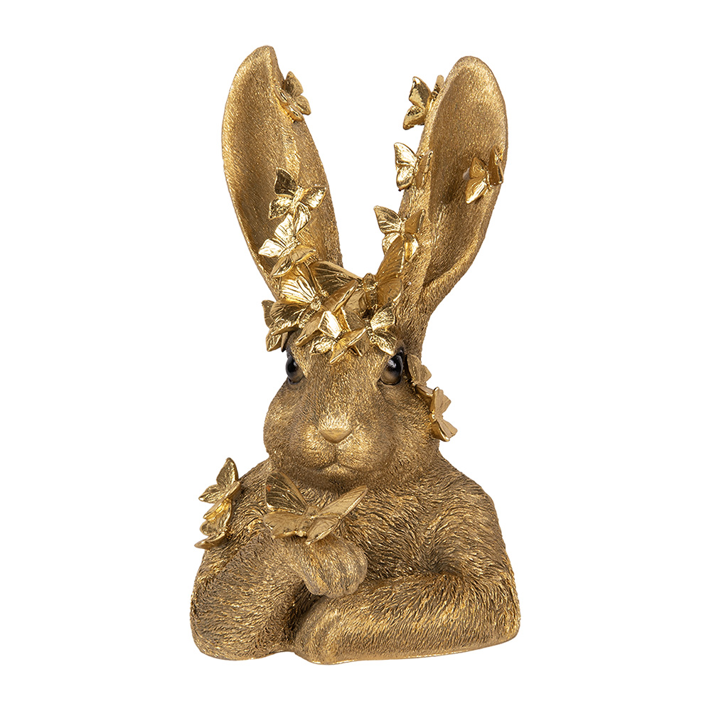[6PR5105] Image de décoration Lapin Couleur or 21x20x34 cm