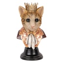 Decoration Statue Cat Brown Beige 20x19x37 cm