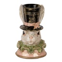 Statua Decorativa Coniglio Beige Oro 18x15x29 cm
