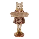 Image de décoration Chat Beige Rouge 16x14x27 cm