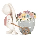 Décoration des Lapin Blanc Rose 11x6x10 cm