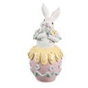 Image de décoration Lapin Blanc Jaune 7x8x16 cm