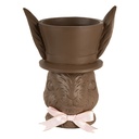 Decoration Rabbit Brown Pink 21x15x26 cm