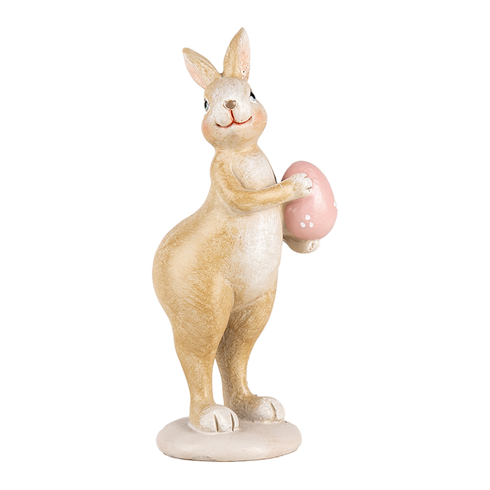 [6PR5236] Décoration des Lapin Beige Rose 5x6x13 cm