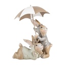 Deko Kaninchen Beige Braun 19x16x23 cm