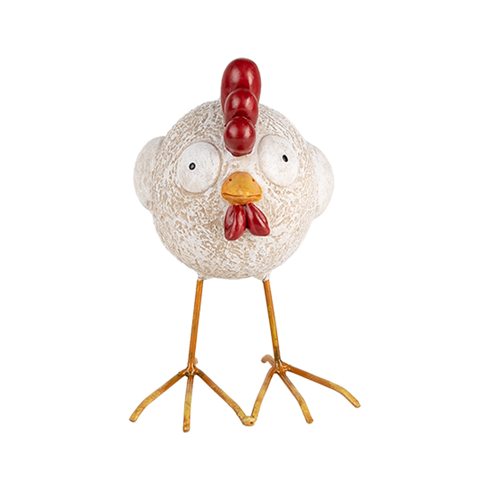 Decoratie kip 14x9x15 cm