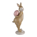 Deko Kaninchen Beige Rosa 10x12x31 cm
