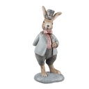 Décoration des Lapin Beige Bleu 8x7x19 cm