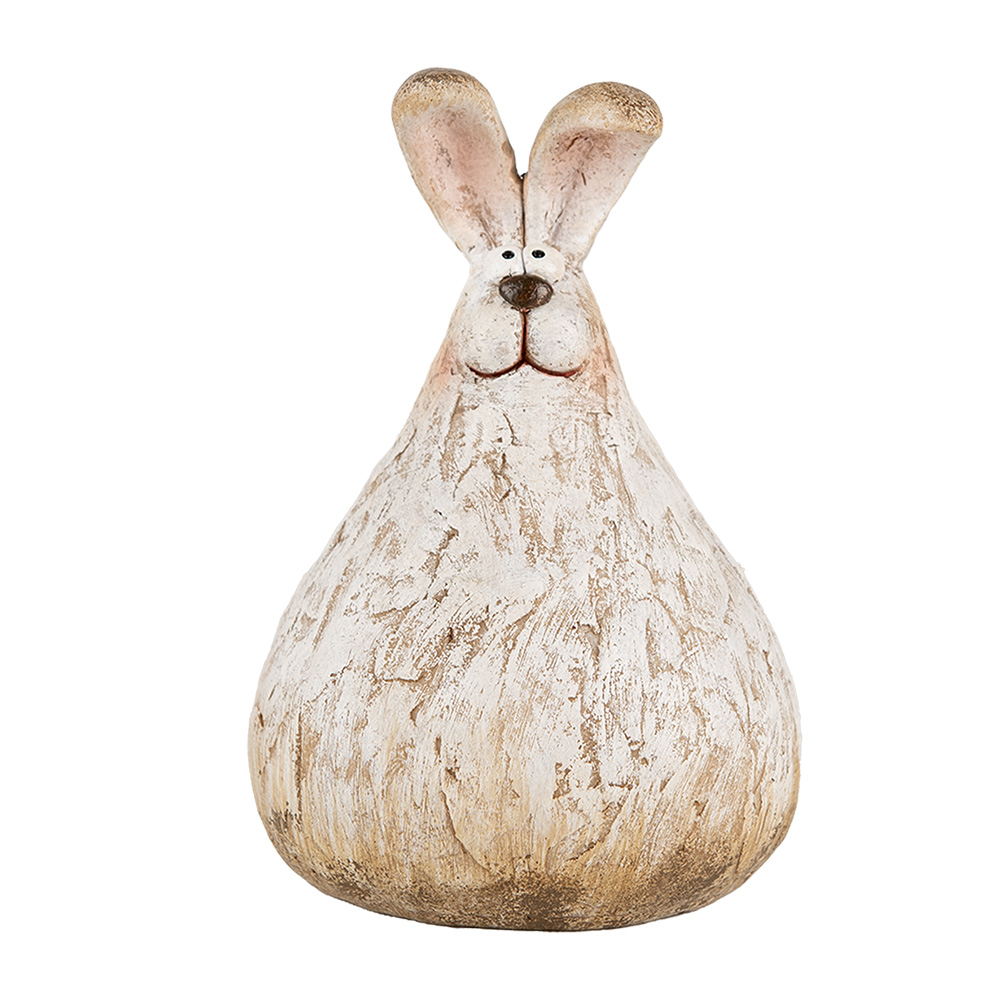 [6PR5268] Deko Kaninchen Beige 10x9x14 cm