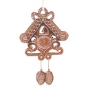 Dekoration Anhänger Haus Braun Weiß 12x2x18 cm