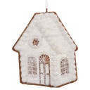 Ciondolo di decorazione di una casetta Bianco Marrone 9x1x10 cm