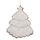 Decoration pendant Christmas tree White Brown 9x1x10 cm