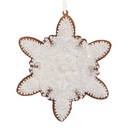 Décoration pendante Flocon de neige Blanc Marron 9x1x10 cm